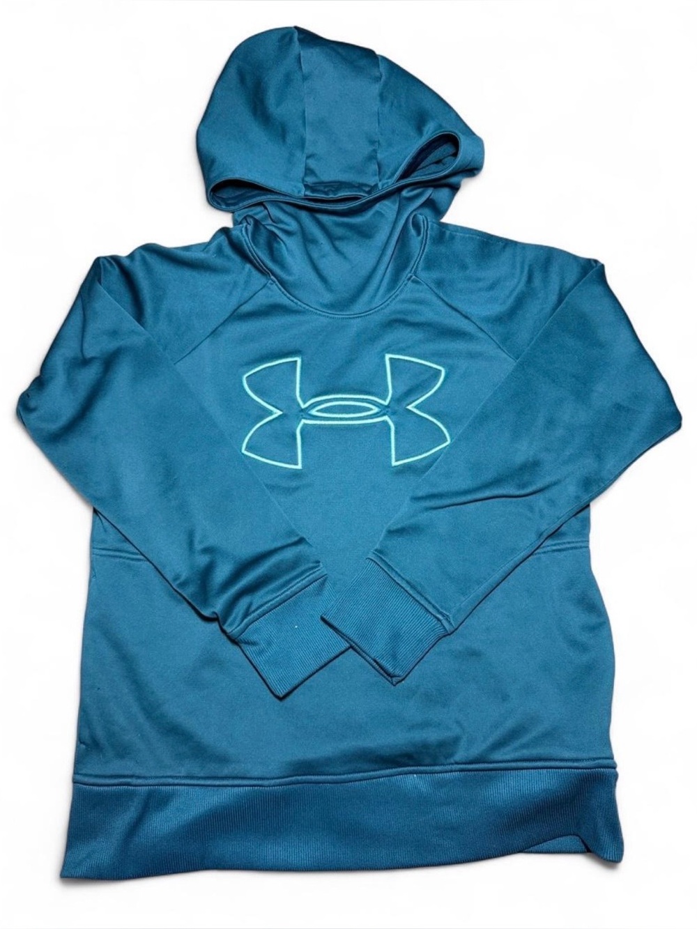 Under Armour Men's Teal Zip-Up Style Hoodie with Logo
